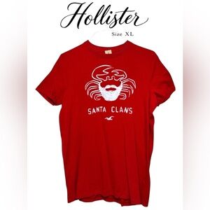 Hollister vintage 🦀 santa claws tee 100% cotton XL